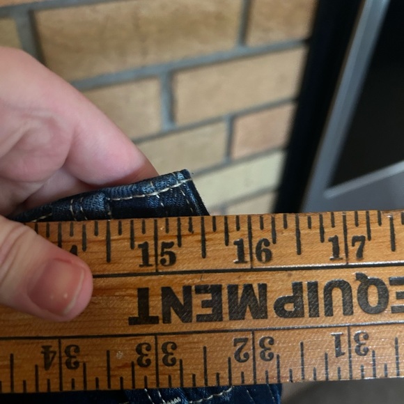 We The Free Jeans Denim Dark Wash Blue Solid Pockets Wide Leg Button Fly Size 26 - Picture 3 of 6